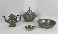 Early Pewterware - 4 pieces