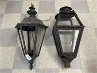 2 Early Outdoor Pole Lanterns