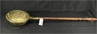 1700's Early American Brass Bed Warmer