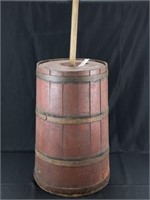 Large Country Butter Churn in Original Red Paint
