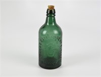 Congress & Empire Spring Co Green Glass Bottle