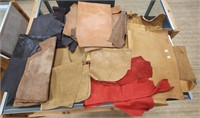Box of Assorted Leather & Buckskin
