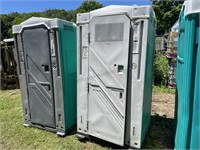 2 - Damaged Portable Toilets & 1 - Wash Station