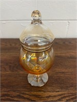 Vintage Empoli Amber Apothecary Jar