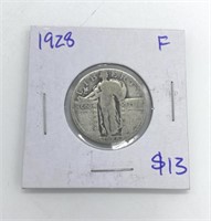 1928 Graded Standing Liberty Silver Quarter Coin