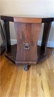 Solid Wood Octagonal Accent Table With Bottom