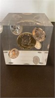 Acrylic Coin Paperweight, Contains U. S.
Proof