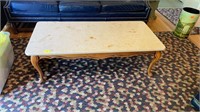 Vintage French Provincial Marble Top Coffee
Table
