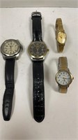 Group of 4 Vintage Timex Men’s & Ladies Watches: