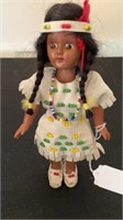 Vintage Native American Doll, Eyes 
Open &