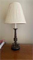 Vintage 27 inch Wood & Metal Lamp