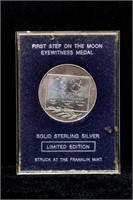 Sterling 1 Oz. Round- First on the Moon-Franklin M