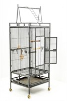 Large Metal Frame Bird Cage on Casters