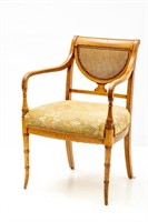 Mid Century Cane Back Single Chair