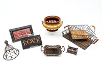 Decor Set: Cast Iron, Wire, Woven, Pottery, Love +