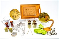Green Pottery & Wood Kitchenware & Much More