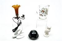 Blossom Lamp, Pitcher, Birds, Owl, Toad House