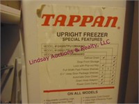 Tappan Upright freezer approx 24" x 26.5" x51"--