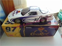 6 Crown Royal die cast model race cars --