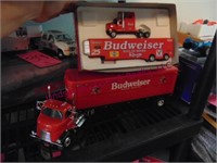 2 Budweiser die cast model truck&trailers SEE PICS