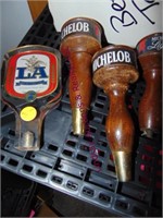 Group of various beer tap handles SEE PICS
