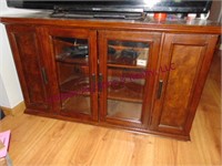Wood entertainment center approx 56" x 20" x 31.5"