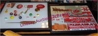 2 displays of Coca Cola, Budweiser & other items