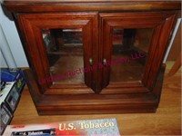 Wood lighted display case (NO CONTENTS) --
