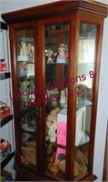 Wood lighted display case (NO CONTENTS) --
