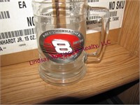 2 glass mugs Dale Earnhardt Jr #8