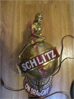 Schlitz beer light approx 17" tall