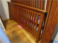 Wood queen size bed frame SEE PICS