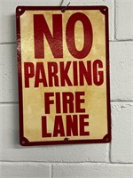Vtg Heavy duty no parking fire lane sign