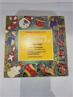 VIntage Stained Glass Look Christmas Ornament Kit