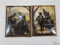 Vintage Silhouette Bubble Glass Reverse Pictures