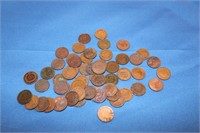 LOT OF 55 INDIAN HEAD PENNIES