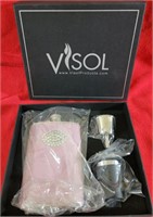 Visol flask and shot glass set. NIB