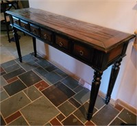 Sofa table. 58"×15½"×31". Six drawer