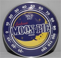 Moon Pie glass front thermometer repro 12" nib