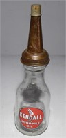 repro Kendall Motor Oil glass quart bottle