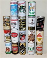 18 Vintage Collectible Pull Tab Beer Cans