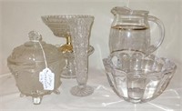 Mixed Vintage Clear Glass / Crystal Lot
