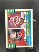 1990 TOPPS RECEIVING LDRS CARD RICE/REED