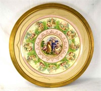 Large Sevres Hand Painted Charger