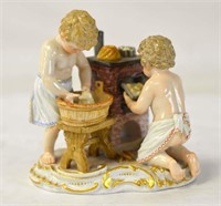 Meissen Figure Group of Cupid Baking