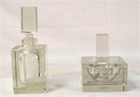 Two Moser Crystal Bottles
