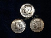 1966 3- Kennedy Half Dollars (n/m)