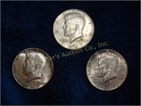 1967 3-Kennedy Half Dollars (n/m)