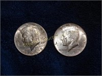 1969 2-Kennedy Half Dollars (n/m)