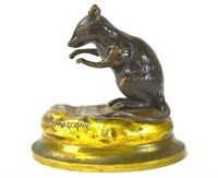 Signed Bronze Figure of Mice